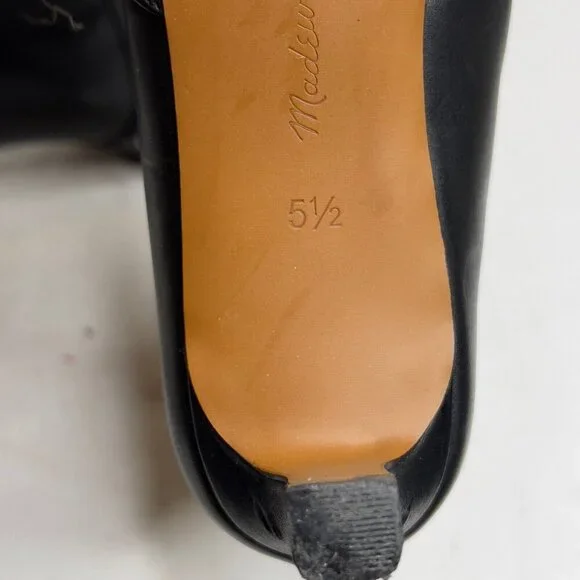 Madewell $218 The DImes Kitten Heel Boot Black Size 5.5 NR864 #102